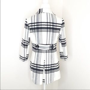 IZ Byer California White Black Gray Long Pea Coat